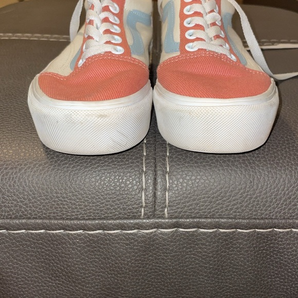 Women’s size 5 vans shoes. Pink and blue and cream. GUC. - Picture 8 of 12